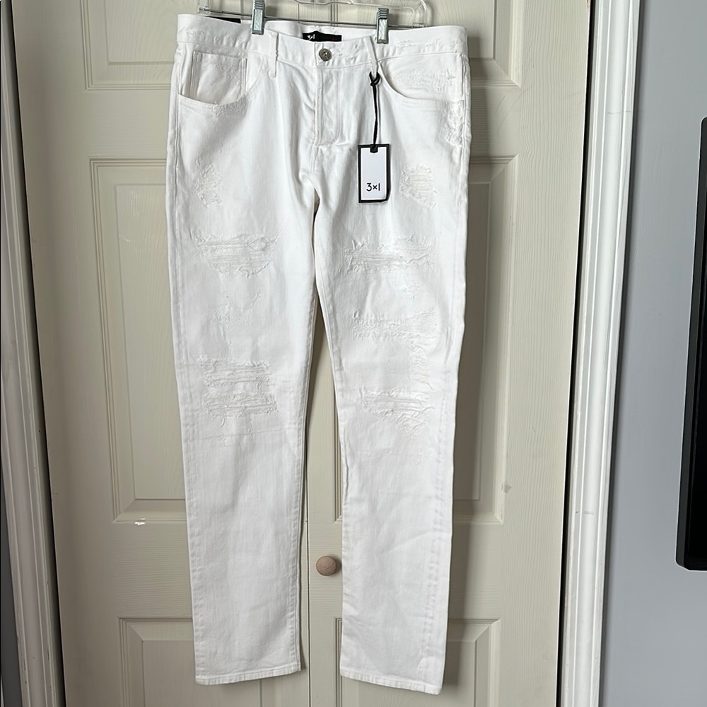 3x1 White Slim Jeans Versatile Denim size 36